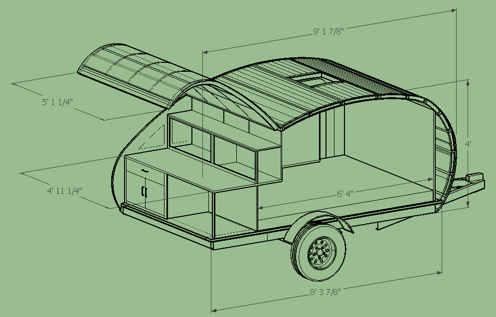 Чертежи дома на колесах на прицеп своими руками